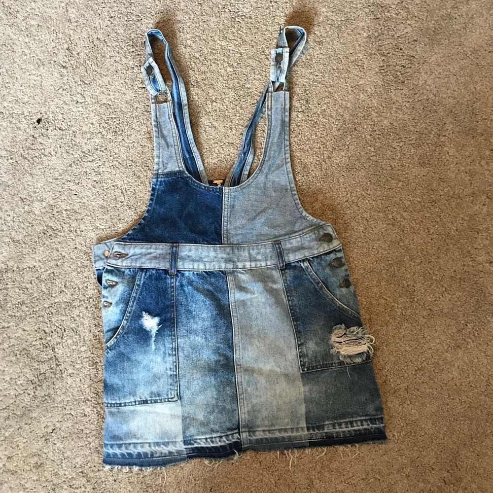 Free people denim overall dress
